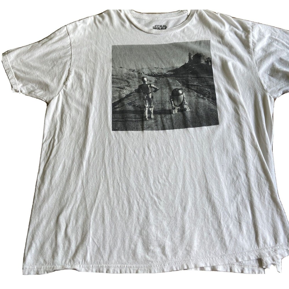 Star Wars R2D2 C3P0 Droids Journey Through Alderon Men's T Shirt 2X